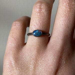 Genuine Opal Sterling Silver ring (7)
